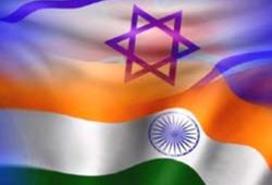 Israel's and India's flags. (Photo: cifwatch.com)