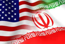 Flags of US and Iran. (Photo: nedayeazadi.net)