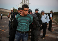 Border Police arrest Arab youth for throwing rocks in the North on Saturday. (Photo: Hadas Parush/Flash90)