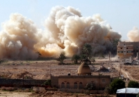 A house is blown up during the Egyptian military operation in Rafah near Gaza on November 20, 2014. (Photo: Abed Rahim Khatib/Flash90)