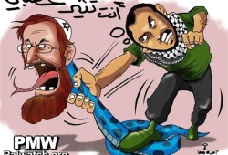 An anti-Semitic image spread by Arabs on Facebook. (Photo: PMW)