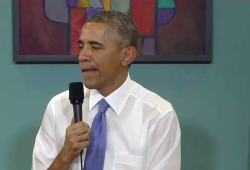 President Obama during his Nashville speech. (Photo: Youtube screenshot)