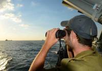 An IDF navy vessel on patrol: (Photo: Pvt. Alexi Rosenfeld/IDF Spokesperson's Unit)