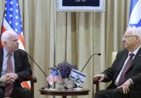 President Rivlin meets with Senator McCain in Jerusalem. (Photo: Mark Neiman/GPO)