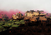 IDF tanks in the North. (Photo: Michael Shvadron/IDF Spokesperson's Film Unit)