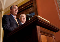 PM Netanyahu and US Speaker of the House John Boehner during a press conference in 2011. (Photo: Flickr)