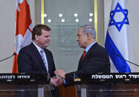 PM Netanyhau greets Canadian FM Baird. (Photo: Koby Gideon/GPO)