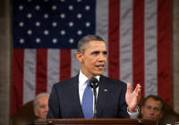 President Obama giving his State Of The Union speech. (White House)