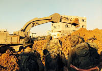 IDF soldiers destroy a Hamas terror tunnel. (Flash 90)