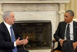 President Obama during an unhappy meeting with PM Netanyahu, (Photo: Avi Ohayon/GPO)