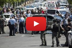 .Jerusalem Car Terror Attack Crime Scene