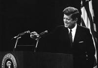 JFK at press conference