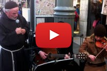 Rabbi and Priest Sing Together on Streets of Jerusalem