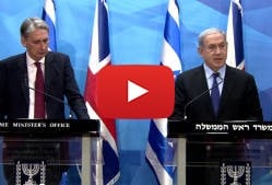 Netanyahu and British Foreign Secretary Hammond Argue Over Iran Deal