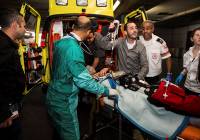 Medics wheel a wounded Israeli soldier into a Jerusalem hospital emergency room last week. (Yonatan Sindel/Flash90)