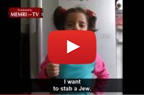 Palestinian Young Girl Declares Her Intention to Stab a Jew While Holding a Knife As Her Father Encourages Her