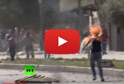 palestinian head on fire