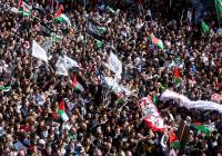 Mass funeral for terrorists in Hebron