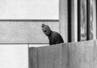 A Palestinian terrorist at the Munich Olympic village. (AP/Kurt Strumpf)