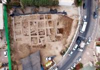 Aerial photo of the excavations. (Guy Fitoussi/courtesy of the IAA)