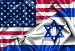 United States and Israeli flags