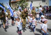 Israel IDF flag children