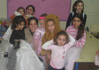 Children enjoyng Purim