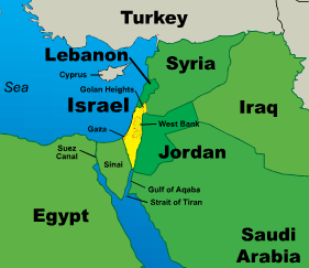 Aerial view of Israel