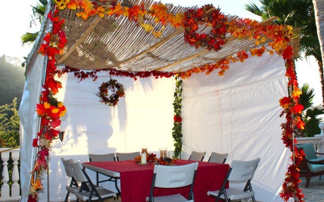 Sukkah at Sunset in Israel