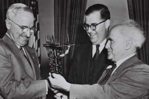 Abba Eban with Ben-Gurion and Harry Truman