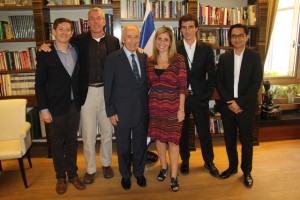 President Peres next to  Nicola Mendelsohn and Facebook delegation.  Photo: Office of the President