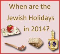 jewish holidays in 2014