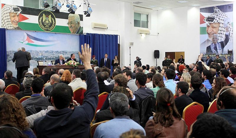 abbas meets israeli students