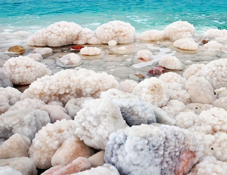 Dead Sea salt deposits