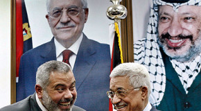 Mahmoud Abbas and Haniyeh together.