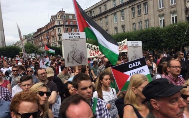 Anti-Israel protest in Dublin, Ireland.