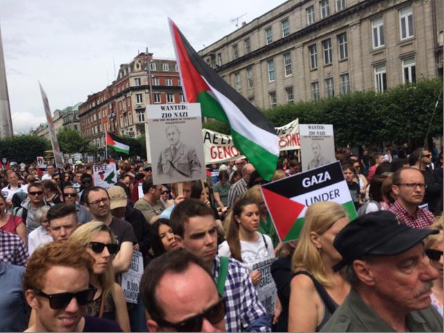 Anti-Israel protest in Dublin, Ireland.