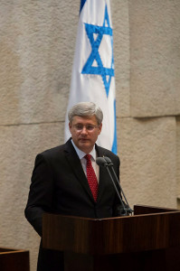 Canadian Prime Minister Stephen Harper addressing the Knesset. (Photo: Flash90)