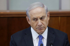 Israeli leader Benjamin Netanyahu at Sunday morning cabinet meeting. (Photo: Alex Kolomoisky/Flash90)