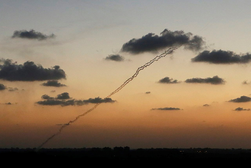 Rockets into Israel
