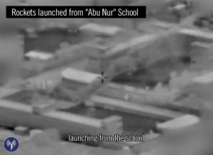 Rockets being launched from schools in Gaza (IDF Spokesperson)
