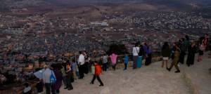 Overlooking modern-day Shechem and Joseph's Tomb. (Photo: United with Israel)