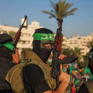 Hamas terrorist rally in Gaza