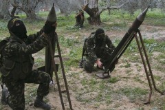 Terrorists prepare to launch rockets on Israel. (Photo: IDF)