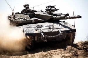 Los israelíes hicieron tanque Merkava en acción.  (Foto: IDF)