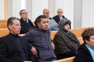 Family of terrorist murderer Muhammad Nayef G'aavis, seen at the Supreme Court in discussion on the demolition of their home in Jerusalem on November 24, 2014. (Photo: Yonatan Sindel/Flash90)