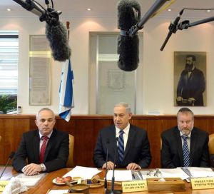 PM Netanyahu during a cabinet meeting. (Photo: Haim Tsach/GPO)