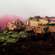 IDF tanks in the North. (Photo: Michael Shvadron/IDF Spokesperson's Film Unit)
