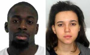 French Muslim terrorist Amedy Coulibaly, along with his companion, who killed shoppers at a Paris kosher market.  (Source: French police)