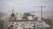 View of the construction of the new Palestinian city of Rawabi. (Hadas Parush/Flash 90)